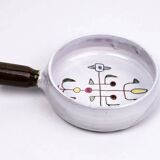 Jean Rivier (1915-2017) – Enamelled ceramic pan with geometric decoration