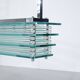 Large suspended chandelier, glass ceiling light, Italy 1970s.