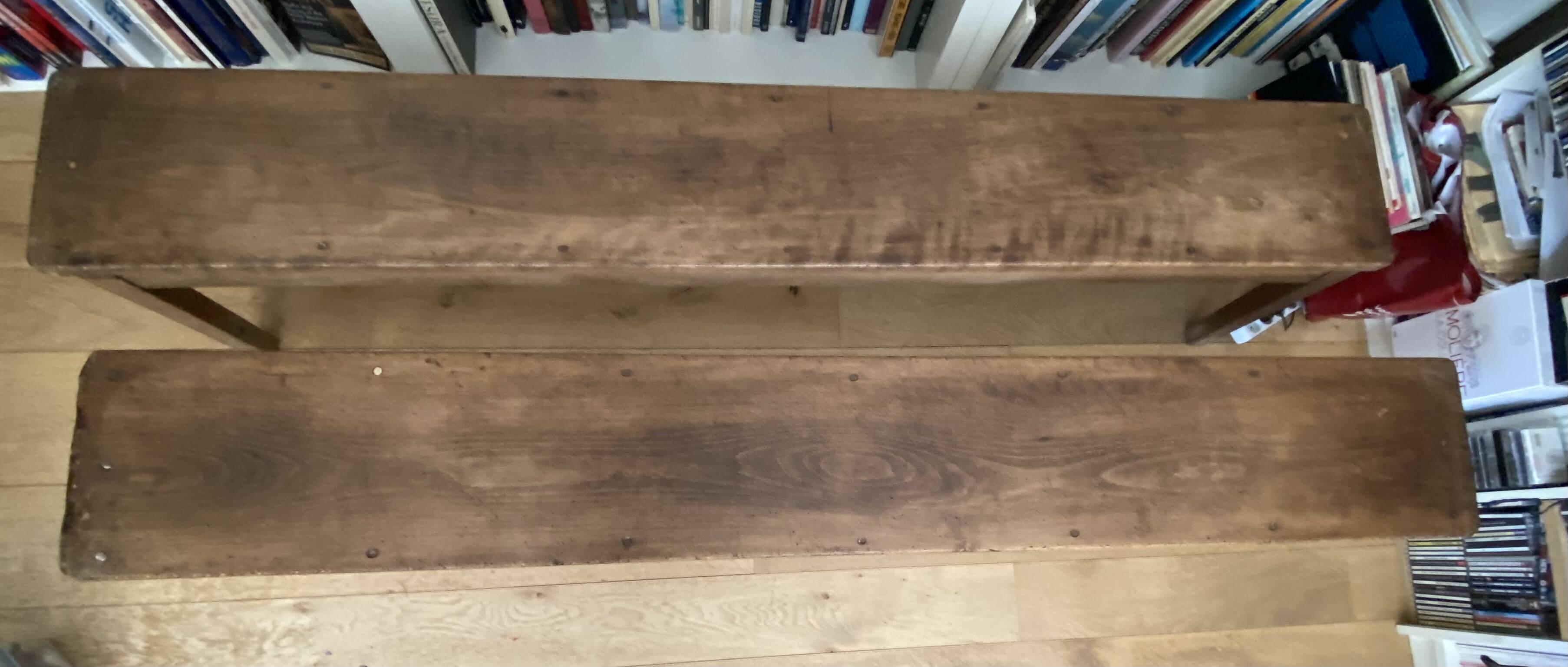 A pair of antique benches