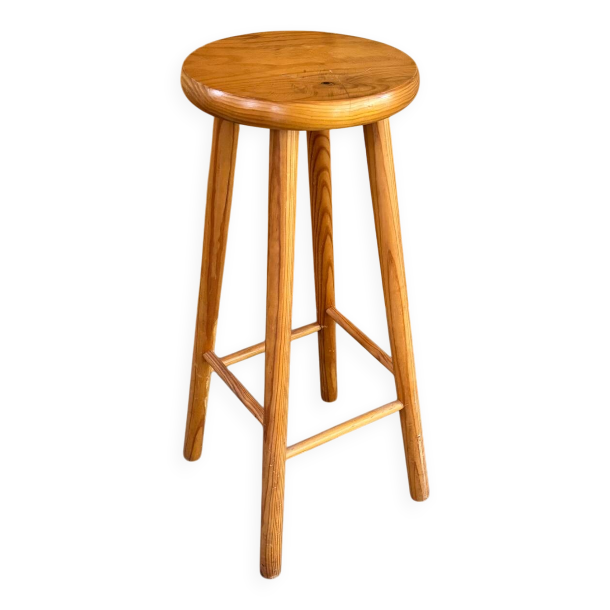 High wooden stool