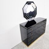 Jean Claude Mahey chest of drawers with mirror, 1970s