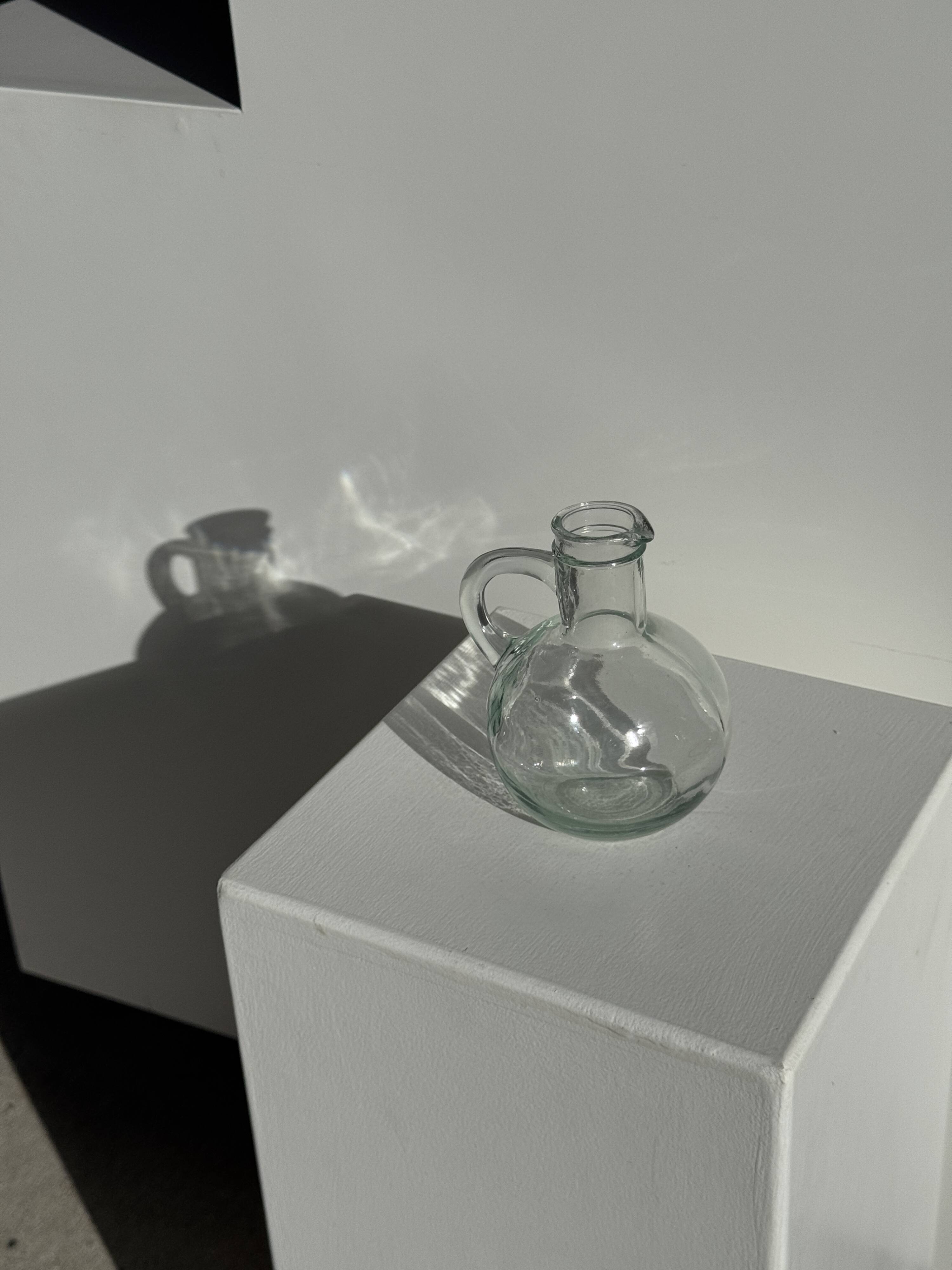 Mini round glass carafe D9 H14.5