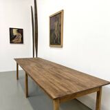 XXL table with 6 legs in solid pine and rubberwood