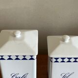 Series 3 boxes in earthenware with spice salt, coffee, spices