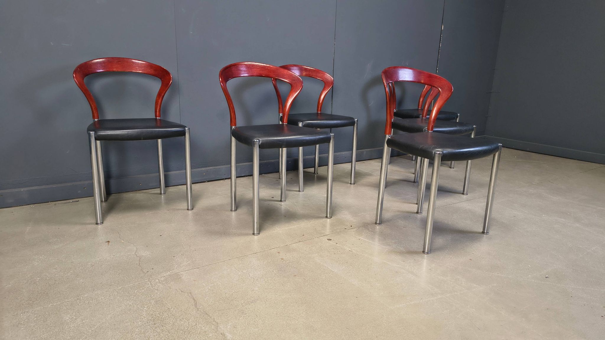Vintage Lotus chairs by Hartmut Lohmeyer for Kusch & Co., 1970s, set of 6