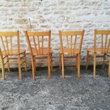 Set of 8 mismatched bistro chairs