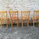 Set of 8 mismatched bistro chairs