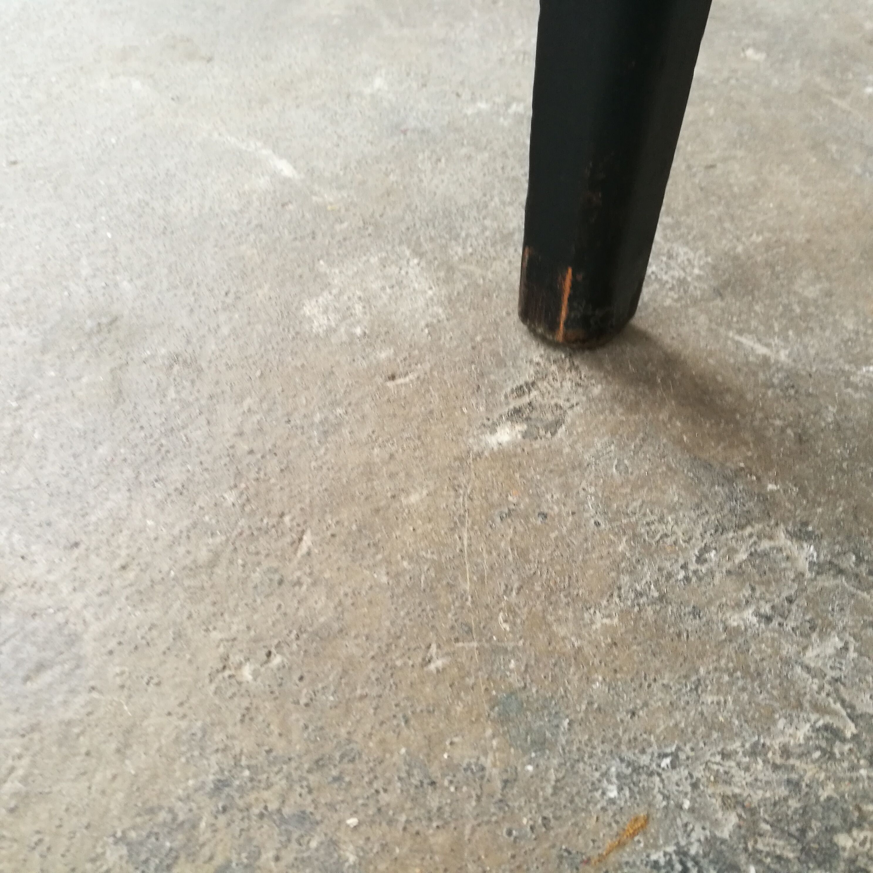 Scandinavian square table, spindle feet