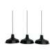 Lot 3 suspensions industrielles émaillées 35,5 cm