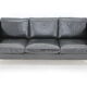 1980s Black Leather 3-Seater Sofa by Stouby, Denmark