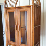 Rattan library and vintage bamboo