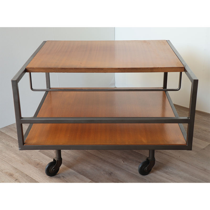 Vintage rolling coffee table by George Frydman circa 1960