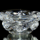 Polyloed ashtray in baccarat crystal, "aladdin", decoration of volutes