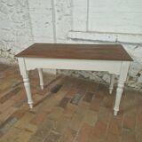 Console en bois peint en blanc