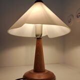 Vintage hem glass lampshade bedside lamp