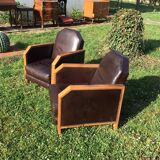Pair of Art Deco club armchairs