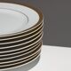 Set of 10 porcelain dessert plates, christofle, 1960s
