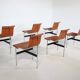 Vintage Italian T-Chairs from ICF De Padova, 1960s, Set of 6