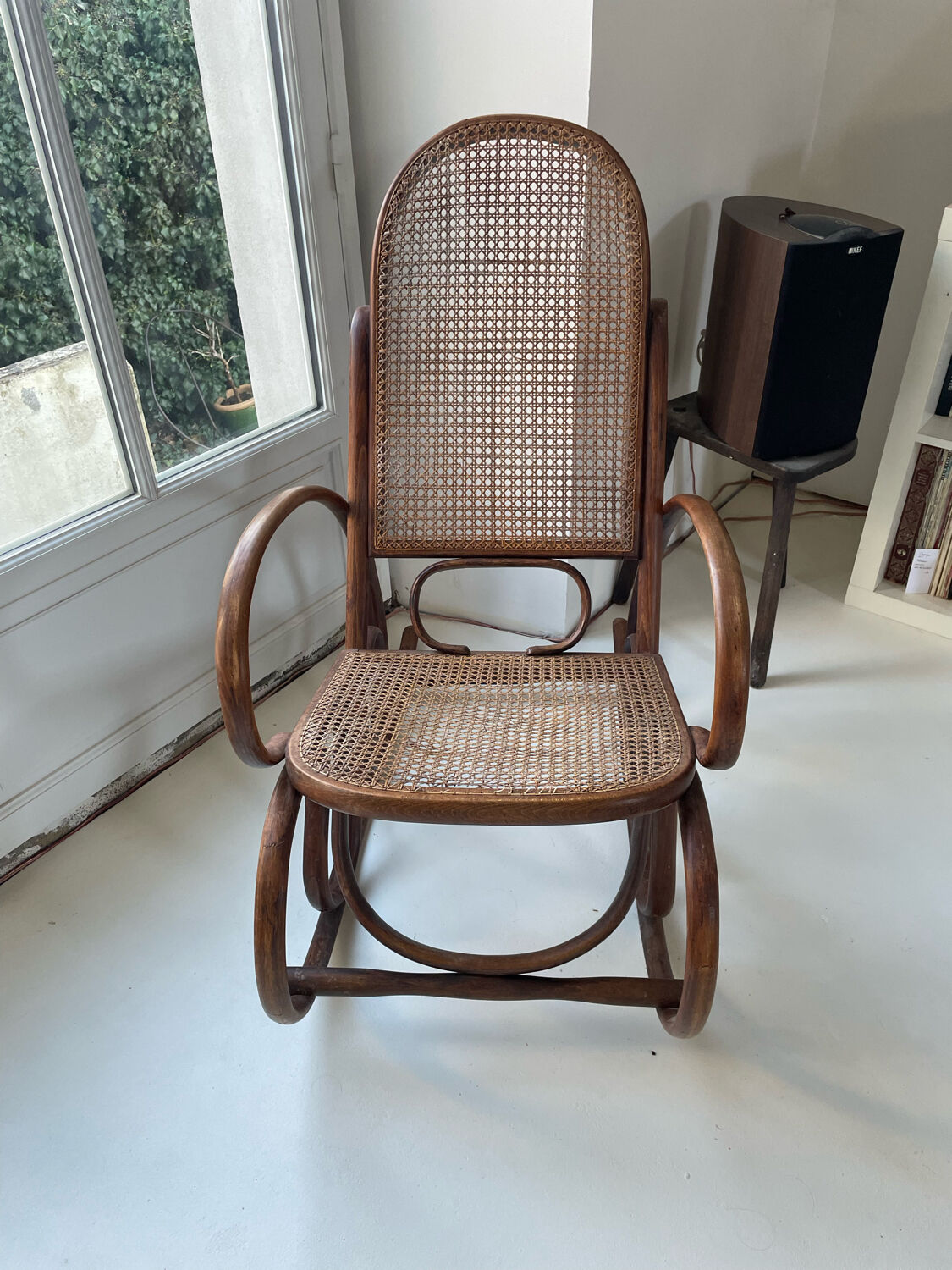 Vintage bentwood rocking chair and canning