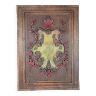 Old polychrome carved panel