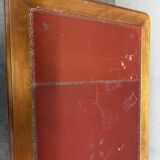 Louis XV Style Desk - Cherry Wood - Red Leather Top - with Extensions