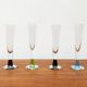 German Champagne Glasses by Regina Kaufmann for Glashagen Hütte, Set of 4