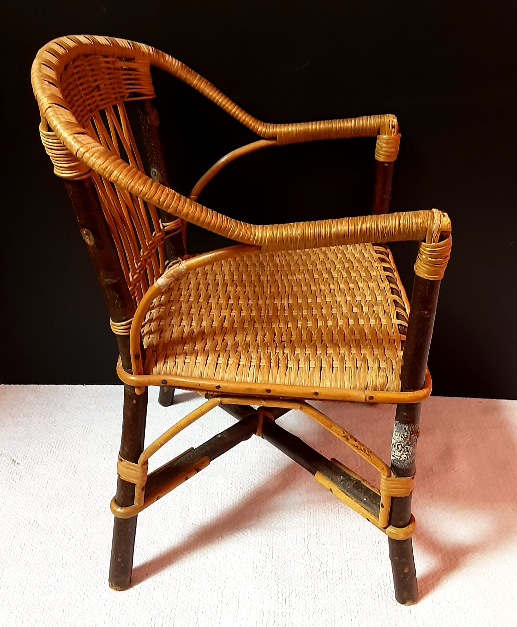 Children's rattan chair