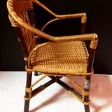 Fauteuil rotin enfant