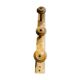 3-spoke turned wooden hook