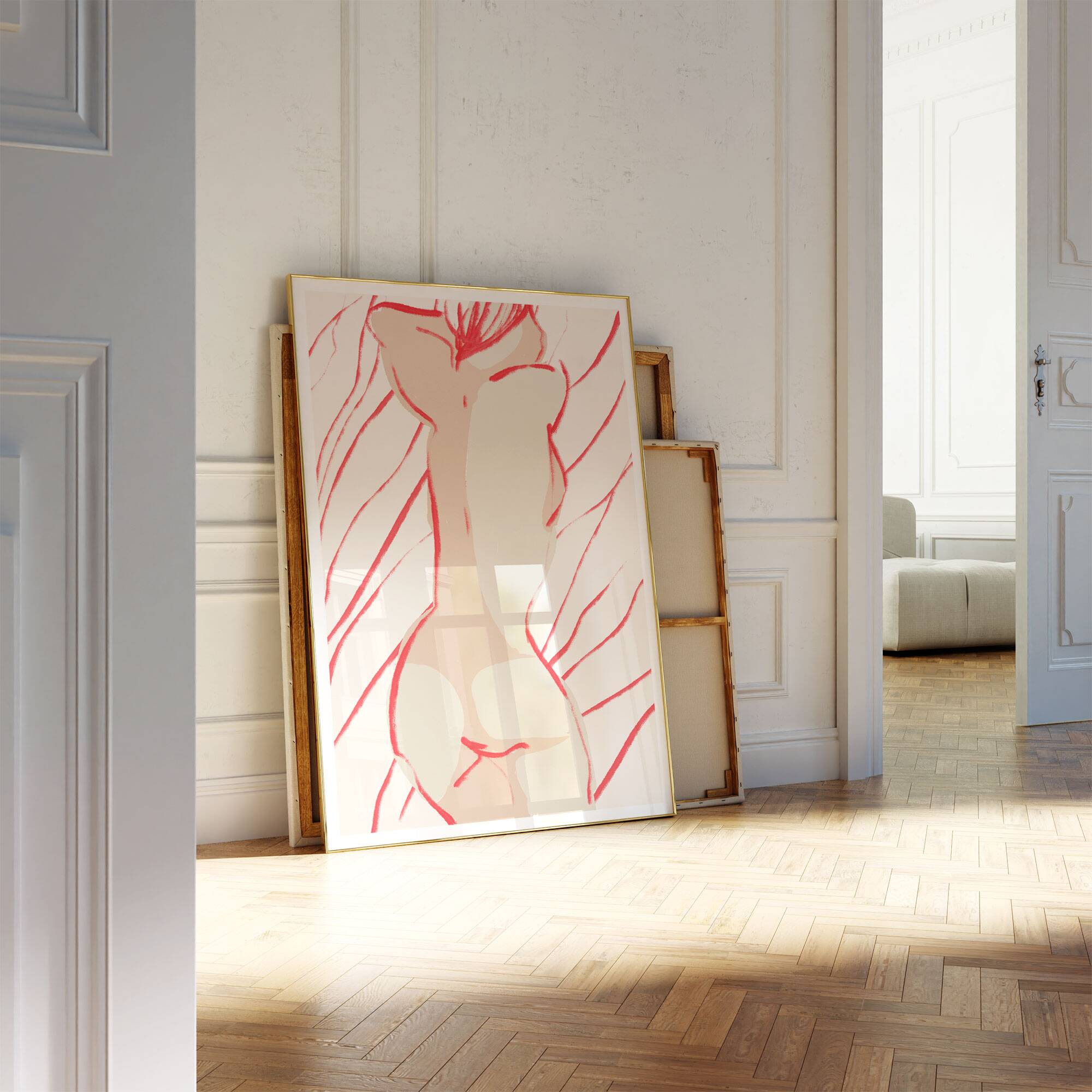 Female figure giclee art print, 50x70cm