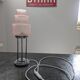 Vintage Skyscraper ceiling light, pink glass table lamp, Bauhaus Art.