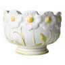 Slip planter - ceramic decorated with yellow and white flowers