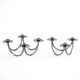 Set of silver-plated candlesticks by Berg Denmark with square bases, 1970s