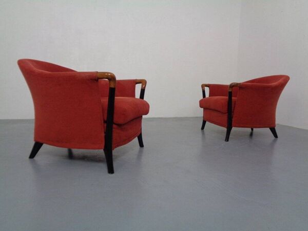 Set of Progetti Lounge Chairs by Umberto Asnago for Giorgetti, 1980s, Set of 2