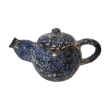 Vintage blue terracotta teapot