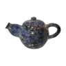 Vintage blue terracotta teapot