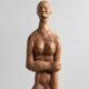 Mid-20th century Scandinavian folk art sculpture representing a human being.