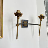 Double metal wall light in Jansen house style