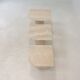 Set of 3 italian travertine coffee or side tables, 1980s
