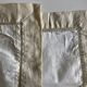 Pair of woven raw linen canvas pillowcases