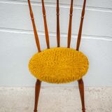 Wooden chair seat mustard mustard, western chair, saloon chair, living room, bedroom