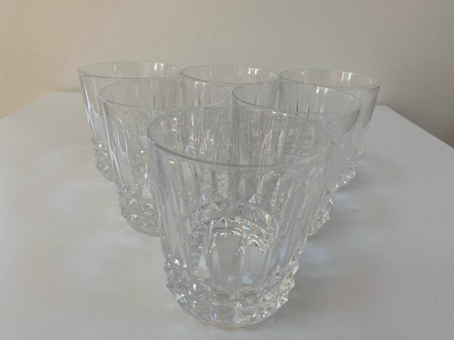 Set of 6 Arques crystal water or whisky glasses