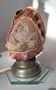 Old shell-shaped night lamp carved in cameo, Art Deco.