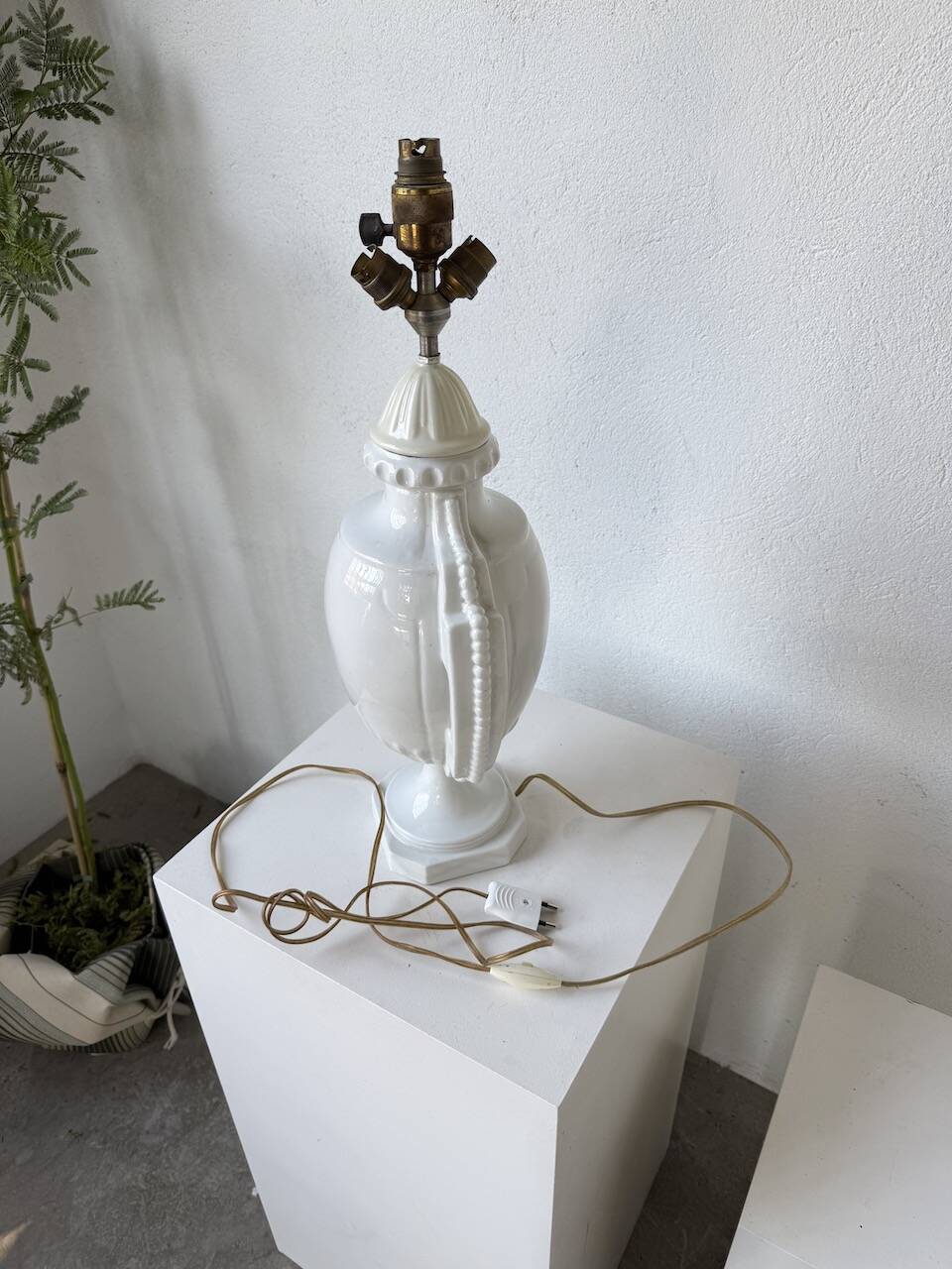 1940s ceramic lamp base