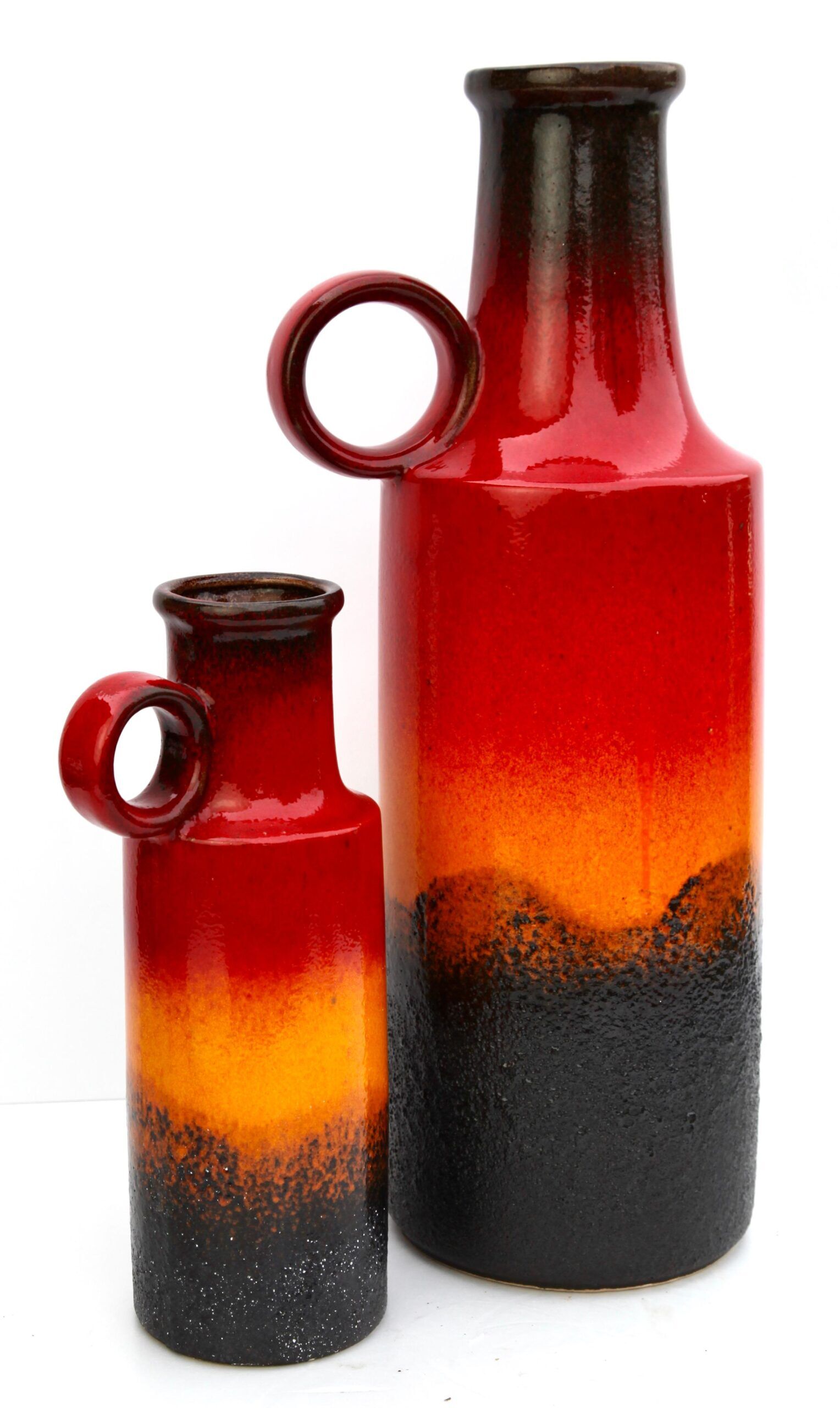 Set of 3 vintage vases, Scheurich, W-Germany, 1960