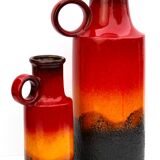 Set of 3 vintage vases, Scheurich, W-Germany, 1960