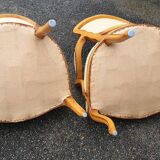 Pair of Louis xv convertible armchairs