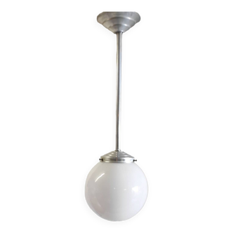 Suspension vintage globe opaline - mid. XXéme