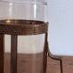 Night Candle Holder Brass Chiseled Blown Glass Night Light 19th Century