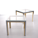 Paire de tables d'appoint Renato Zevi hollywood regency tables, italie des années 1970